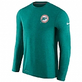 Men's Miami Dolphins Nike Aqua Coaches Retro Long Sleeve T-Shirt,baseball caps,new era cap wholesale,wholesale hats